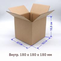 Четырех клапанный гофро короб 18х18х18см.