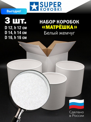 Набор "МАТРЁШКА" 3 D 1 Белый.