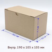 самосборная трёхклапанная коробка 19х10,5х10,5см.
