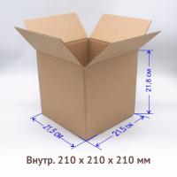 Четырех клапанный гофро короб 21х21х21.