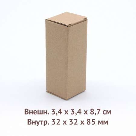 самосборная трёхклапанная коробка 3х3х8,5см.