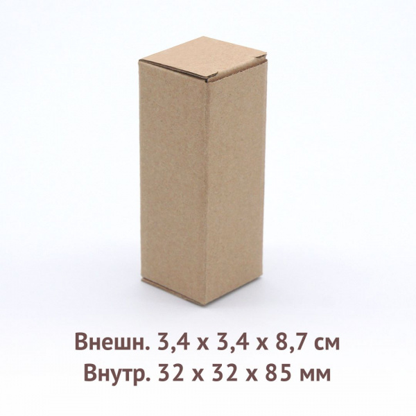 самосборная трёхклапанная коробка 3х3х8,5см.